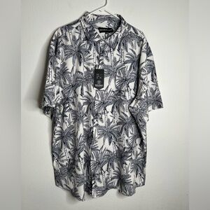 MOLOKAI SURF COMPANY Mens Shirt Black Palm Print Size 3XL New